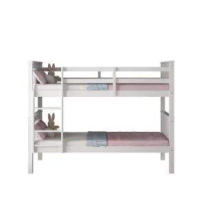 Oliver White Wooden Bunk Bed - Single