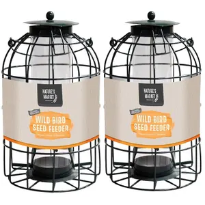 Weather Resistant Seed Feeder Metal Bird Hanging Cage