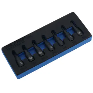 Metric MM 1/4in Drive Impact Allen Hex Key Sockets 1.5mm-6mm 7pc Set