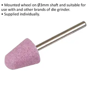 High-Performance Mounted Die Grinder Wheel with 13mm Head and 3mm Shaft