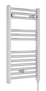 Electric Vertical Round Towel Rail with 13 Rails - 720mm x 400mm - 200 Watt - Chrome