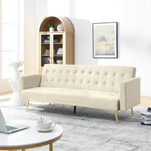 Olivia Natural Stone 3 Seater Sofa Bed - Clic Clac