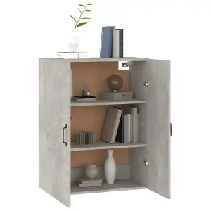 Berkfield Hanging Cabinet Concrete Grey 69,5x34x90 cm Engineered Wood