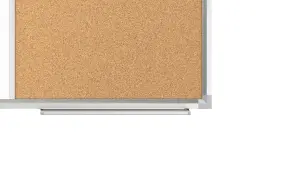 ALLboards COMBO whiteboard dry erase magnetic and cork notice board aluminium frame 120x90 cm