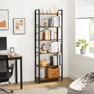 Beufort Bookcase Rustic Brown/Black