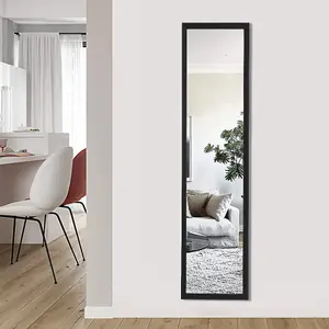 Wall Mounted Rectangular Full Length Mirror Solid Wood Framed Mirror 118 x 28 cm