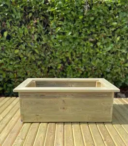 Rectangular Planter - Redwood - L45 x W89 x H34 cm