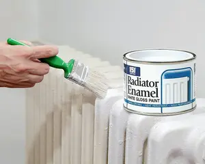 151 Radiator Enamel White Gloss Paint - 180ml (Pack of 3)