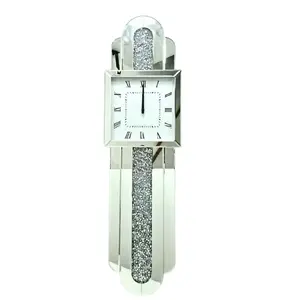 Crushed Jewel Diamond Grandfather Style Wall Clock