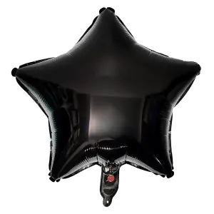 Realmax Star Foil Balloon (Pack of 10) Black (One Size)