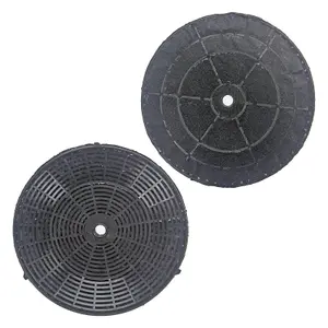 SPARES2GO Round Carbon Filter Pair compatible with Elica Cooker Hood Vent Extractor (Pack of 2)