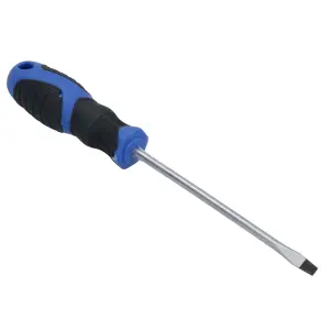 Slotted Flat Headed Screwdriver SL4 4mm x 100mm Magnetic Tip + Rubber Grip