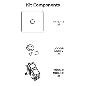 MAXWELL 1G Smooth Toggle Switch - Brass