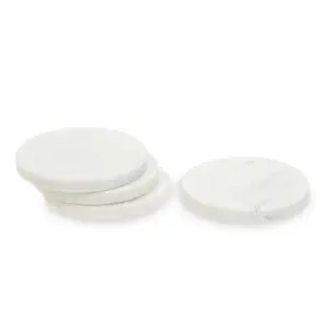 Maison by Premier Marmore Set Of Four White Marble Round Coasters