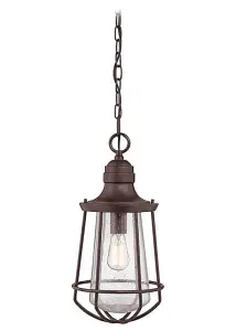 Elstead Marine 1 Light Large Ceiling Lantern Pendant Bronze, E27