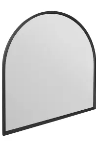 MirrorOutlet Arcus - Black Framed Arched Wall Mirror 39" X 39" (100CM X 100CM)