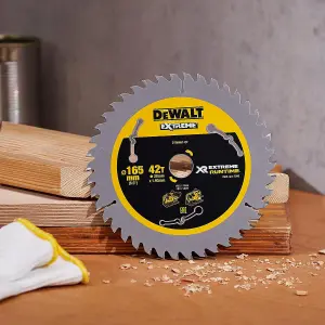 Dewalt 165mm DCS520 Plunge Saw Blade Pack 42T + 24T Extreme Runtime + Rail Bag