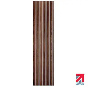 Naturewall SlatWall Acoustic Deep Walnut - 240cm x 60cm on Grey Felt