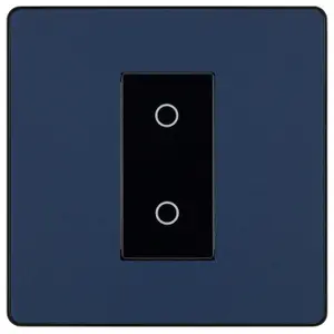 BG Evolve Matt Blue 200W Single Touch Dimmer Switch 2-Way Master