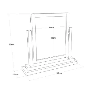 Argenta Light Grey Mirror H60 W60 D15cm