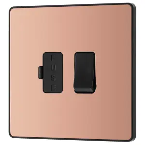 BG 13A 1 gang 2 way Raised slim profile Switched Fused connection unit Copper effect