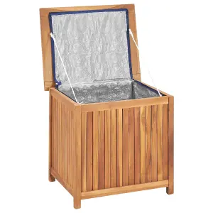 Berkfield Garden Storage Box 60x50x58 cm Solid Teak Wood