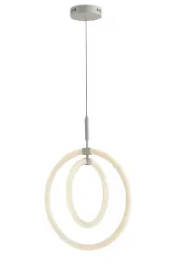 Luminosa HALO LED Pendant Ceiling Light White 4270lm 4000K 50.8x50.8cm