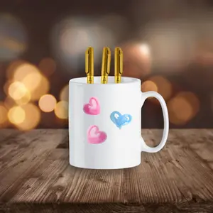 DIY Colour Your Own Mug Kit - Ceramic Mug with 3 Special Markers