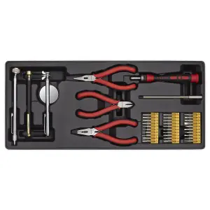 Sealey Tool Tray With Precision & Pick-Up Tool Set 38pc 176.5 x 397 x 55mm TBT17