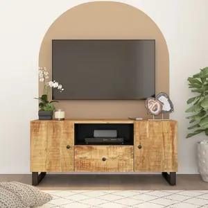 Berkfield TV Cabinet 105x33.5x46 cm Solid Wood Mango&Engineered Wood