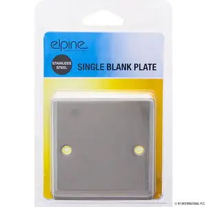 Stainless Steel Single Blank Plate Light Switch Home Office Electric Diy