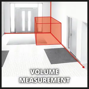 Einhell Laser Distance Measuring Tool - Portable Distance, Surface & Volume Calculator - 50 Metre Range - TC-LD 50