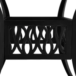 Berkfield Garden Table Black 90x90x73 cm Cast Aluminium