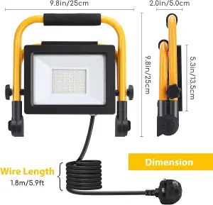 Aigostar 30W LED Work Light 2800LM Portable Super Bright Loft Light