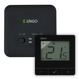 ENGO E20i-B Wireless Programmable Smart Thermostat Wifi App Alexa Control - Black