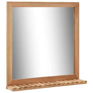 Berkfield Bathroom Mirror 60x12x62 cm  Solid Walnut Wood