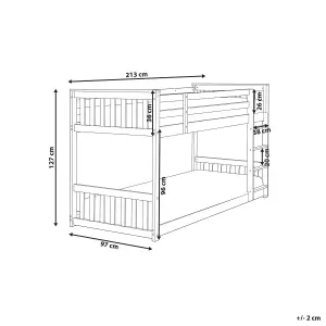 Wooden EU Single Size Bunk Bed Light LAZER