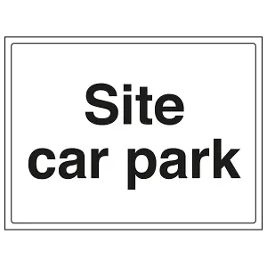 Site Car Park General Parking Sign - Rigid Plastic - 400x300mm (x3)