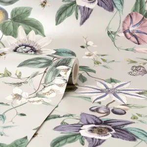 Fine Decor Sierra Floral Silver Wallpaper FD43059