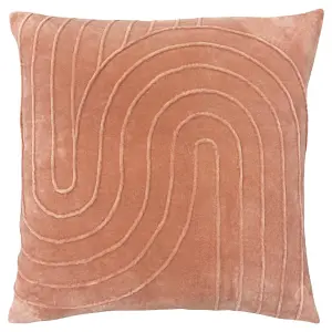 furn. Magnata Square Pleated Velvet Feather Filled Cushion