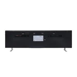 Black Electric Fire Wall Mounted or Freestanding Fireplace Heater 12 Flame Colors with Remote Control 50 inch