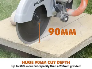 Evolution R230DCT 230mm 9" Electric Disc Cutter Concrete Saw With Diamond Blade 110V