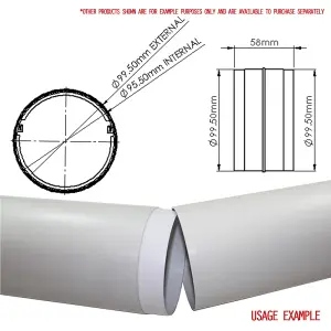 Kair Connector with Backdraught Shutter 100mm - 4 inch Non-Return Damper Flap to Connect Duct Pipe or Flexible Ducting Hose