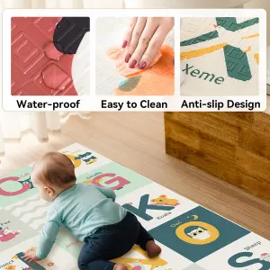 180cm x 200cm Playmat, Extra-Large&Thick Foldable Foam Baby Play Mat, Thickness 1.5cm