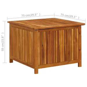 Berkfield Garden Storage Box 75x75x58 cm Solid Acacia Wood