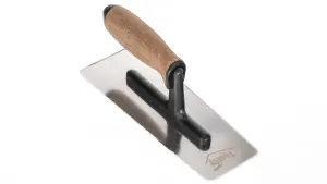 Toolty Venetian Trowel with Cork Handle on Polyamide Foot 240mm for Plastering Rendering Smoothing Finishing DIY