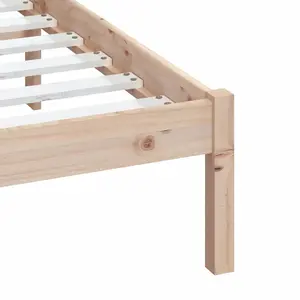 Berkfield Bed Frame Solid Wood Pine 120x200 cm