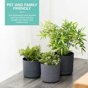 LIVIVO Indoor Plant Pots - Set of 2, 18cm