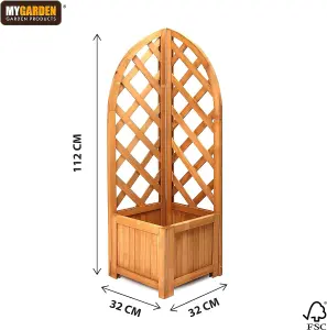 Wooden Corner Lattice Planter 112cm