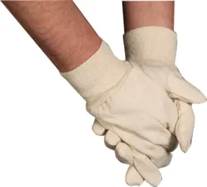 Shield Decorator General Purpose Cotton Gloves, Cream Colour, Knit Wrist, Paint Absorbent, Unbleached Cotton, No Skin Exposure